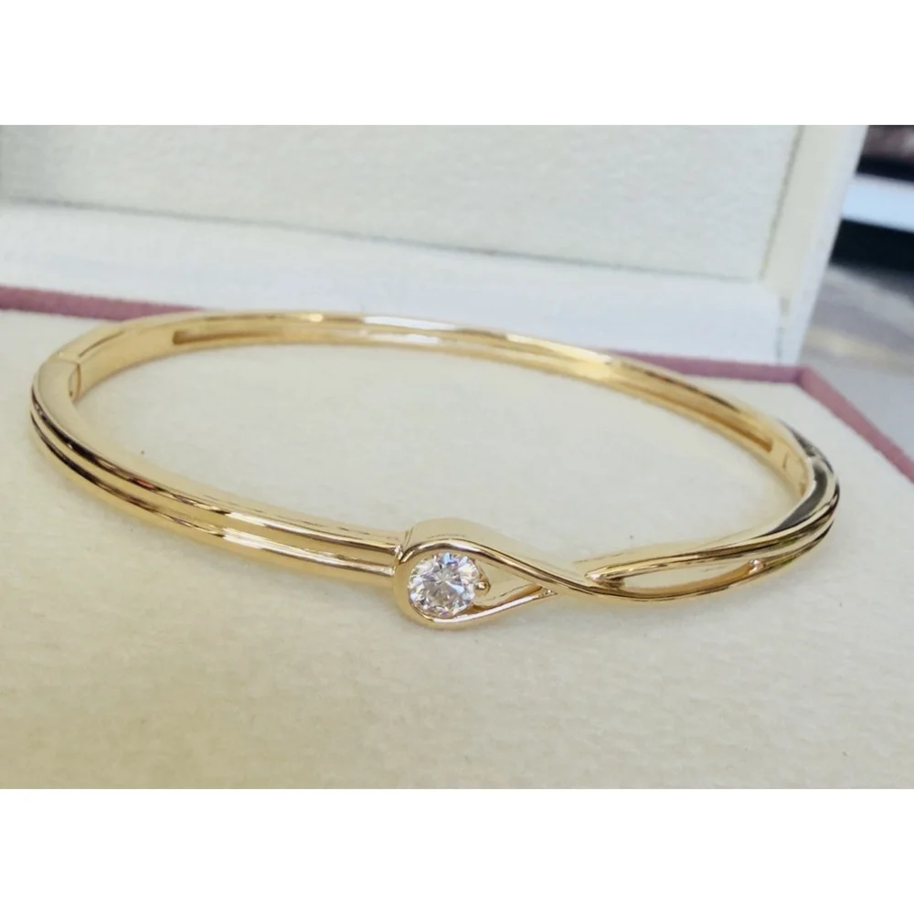 Pandora Infinite Lab-grown Diamond Bangle 0.25 carat tw 14k Gold Size 2 (6.9”) - Picture 4 of 14